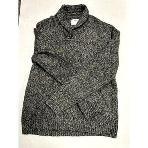 Cable Nit Chunky Men's Sweater Old Navy Black and White L